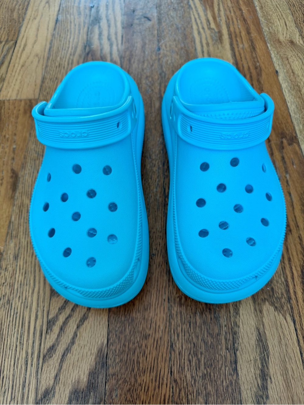 Crocs Classic Platform Clog Turquoise Blue Women’s 8 Men’s 6 Like New